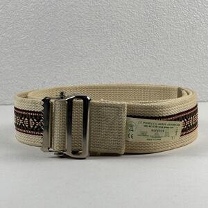 JT Posey Gait Belt Unisex 52 Inch Cream Woven Trim REF 6529 Mobility Aid